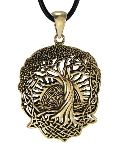 Bronze Celtic Knot World Tree of Life Pendant Necklace with Rising Sun $14.24 Pendants