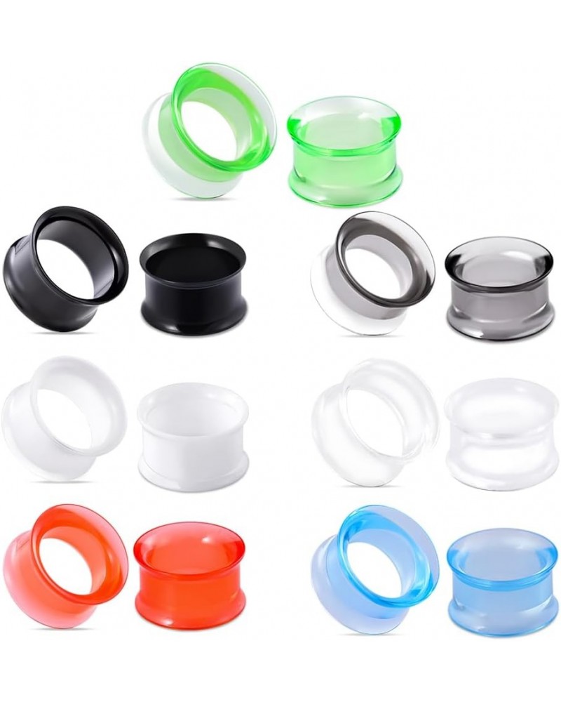 Acrylic Ear Gauges Color Ear Tunnels Stretching Kit Plugs Expander Mix Set 5/8"(16mm) Style 5 $11.18 Body Jewelry