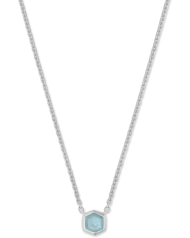 Davie Pendant Necklace in Sterling Silver, Fine Jewelry for Women STERLING SILVER AQUAMARINE $40.00 Necklaces