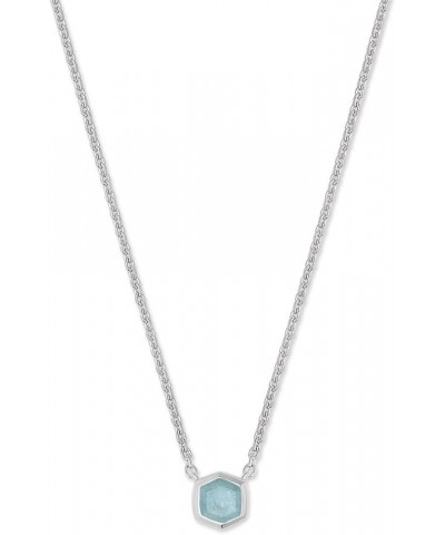 Davie Pendant Necklace in Sterling Silver, Fine Jewelry for Women STERLING SILVER AQUAMARINE $40.00 Necklaces