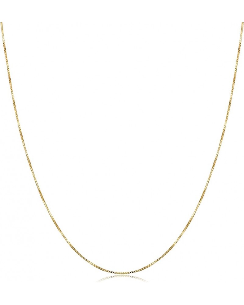 14k Yellow Gold 0.5 mm Venetian Box Pendant Chain Necklace for Women (16, 18, 20 or 24 inch) 24.0 Inches $43.20 Necklaces