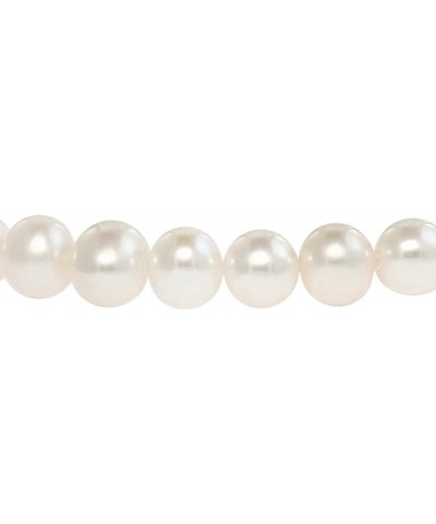 Round Freshwater Cultured Pearl Bride & Bridesmaid 8" Stretch Strand Bracelet - Choice of Pearl Size and Color White 9.5-10.5...