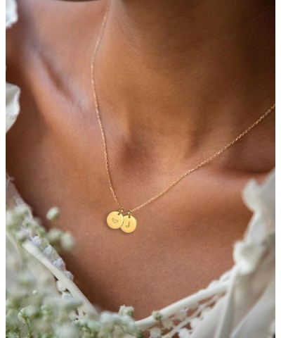 Tiny Initial Heart Necklace,Dainty Personalized Letter Heart Necklace for Women,18K Gold Plated G $8.54 Necklaces