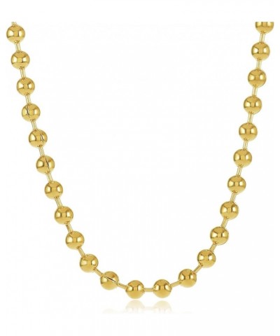 1mm-6mm 14k Yellow Gold Plated Ball Military Chain Necklace or Bracelet 18 Inches 3.3mm Necklace $15.51 Bracelets