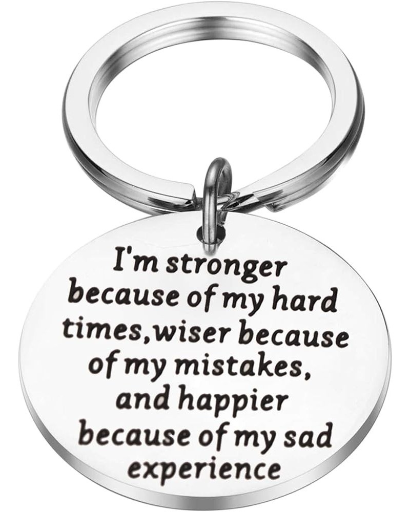 Divorce Gift Cancer Awareness I'm Stronger Because of My Hard Time Strength Jewelry Silver $10.27 Pendants