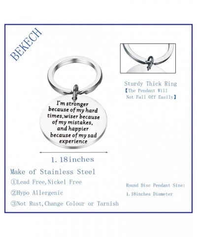 Divorce Gift Cancer Awareness I'm Stronger Because of My Hard Time Strength Jewelry Silver $10.27 Pendants