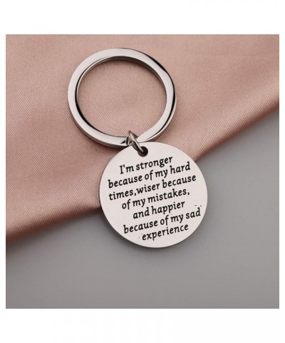 Divorce Gift Cancer Awareness I'm Stronger Because of My Hard Time Strength Jewelry Silver $10.27 Pendants