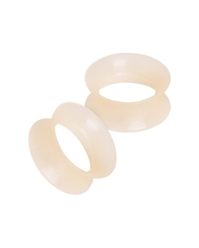 Ultra Thin Silicone Double Flared Flesh Tone Tunnel Plugs, Sold as a Pair 3mm (8GA) $9.94 Body Jewelry