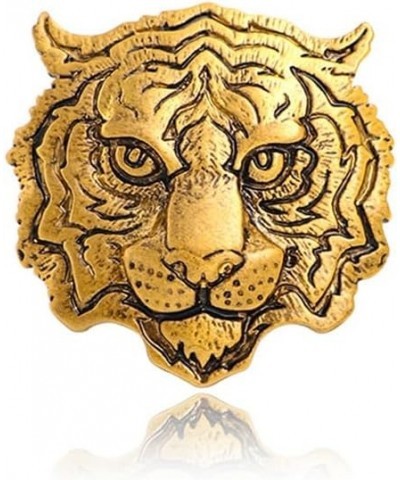 Vintage Gold Tiger Face Brooch pins, animal brooches, West trim pins, shirt studs, lapel pins for women and men，Dainty Christ...