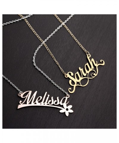 10K Heart Name Necklace by JEWLR 16.0 Inches White Gold $57.09 Necklaces