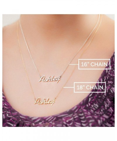 10K Heart Name Necklace by JEWLR 16.0 Inches White Gold $57.09 Necklaces