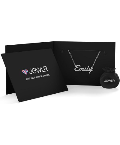 10K Heart Name Necklace by JEWLR 16.0 Inches White Gold $57.09 Necklaces