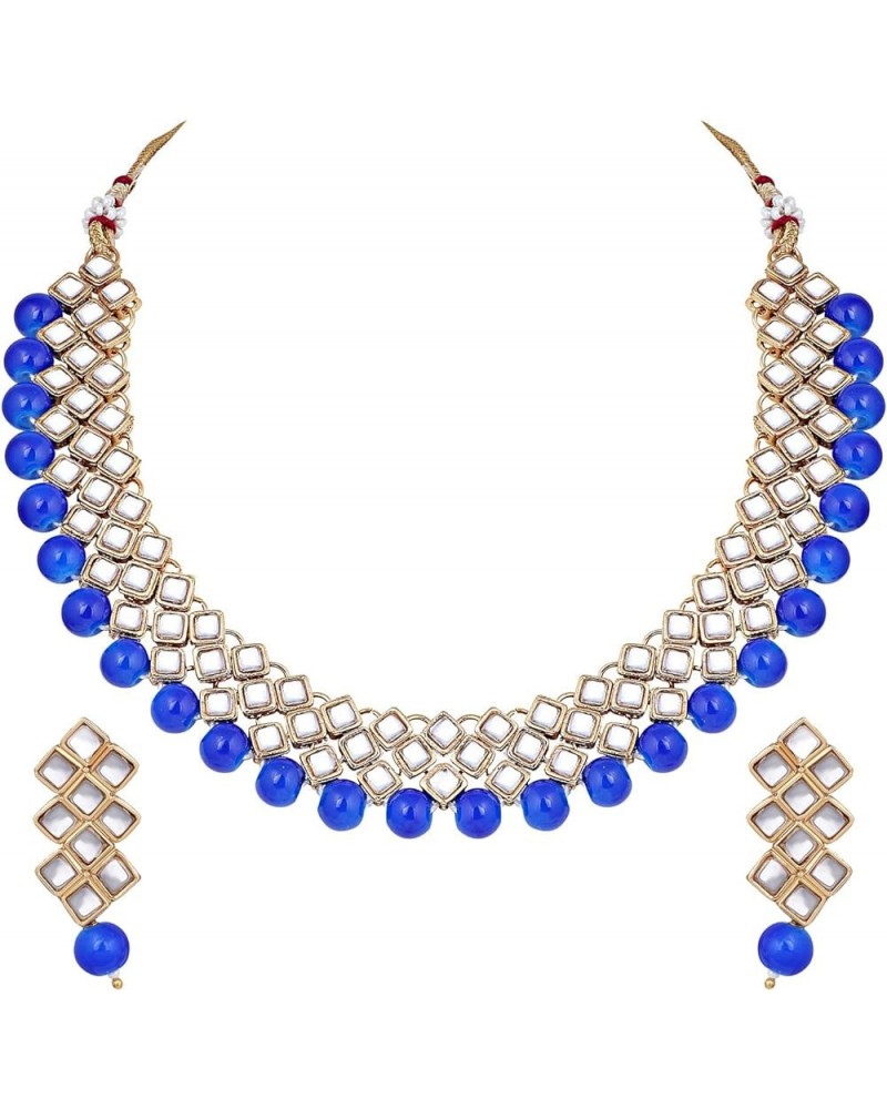 Indian Traditional Jewellry Set For Women Blue $13.99 Jewelry Sets