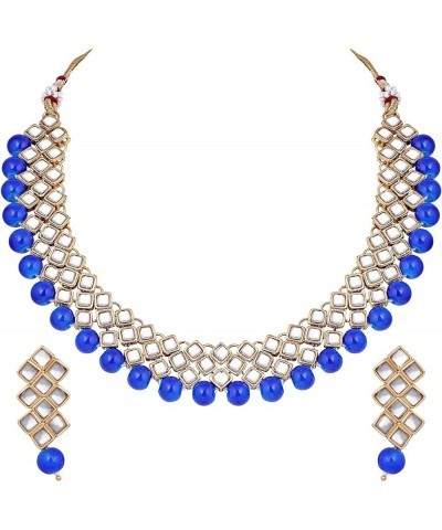 Indian Traditional Jewellry Set For Women Blue $13.99 Jewelry Sets