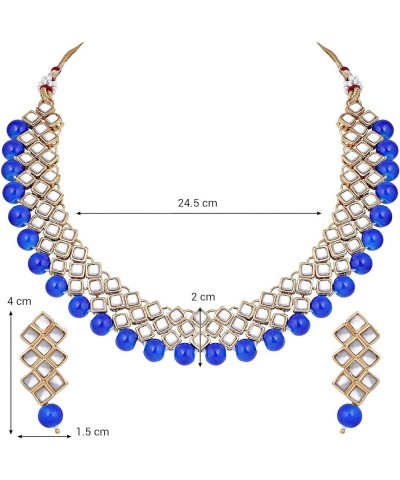 Indian Traditional Jewellry Set For Women Blue $13.99 Jewelry Sets