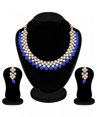 Indian Traditional Jewellry Set For Women Blue $13.99 Jewelry Sets