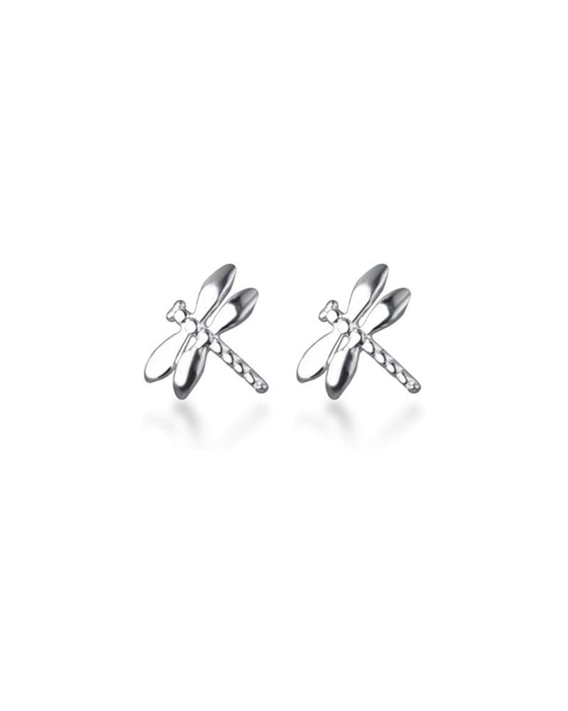 Dainty Dragonfly Tiny Stud Earrings S925 Sterling Silver for Women Girls Minimalist Cute Insect Small Cartilage Earring Studs...