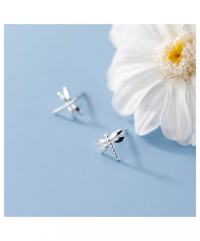 Dainty Dragonfly Tiny Stud Earrings S925 Sterling Silver for Women Girls Minimalist Cute Insect Small Cartilage Earring Studs...