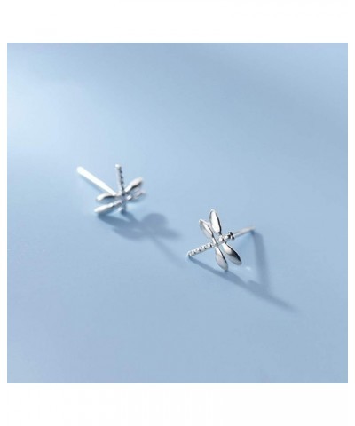 Dainty Dragonfly Tiny Stud Earrings S925 Sterling Silver for Women Girls Minimalist Cute Insect Small Cartilage Earring Studs...