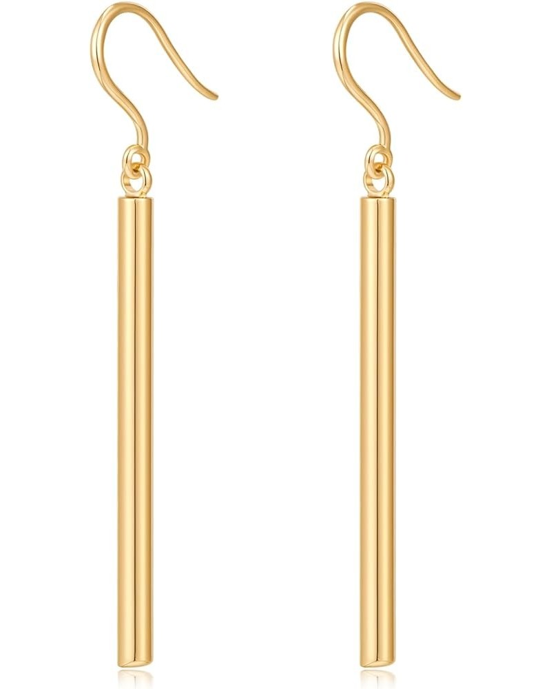 Long Metal Bar Dangle Drop Earrings for Women Minimalist Long Thin Earrings Geometric Jewelry Gifts Gold Black Silver Gold Ba...