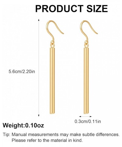 Long Metal Bar Dangle Drop Earrings for Women Minimalist Long Thin Earrings Geometric Jewelry Gifts Gold Black Silver Gold Ba...