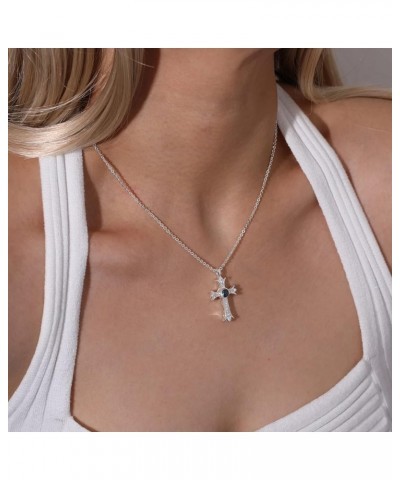 Projection Bible Verse Cross Necklace for Women Girls, Gold/Silver Cross Pendant Scriptures Necklace for Religious Christian ...