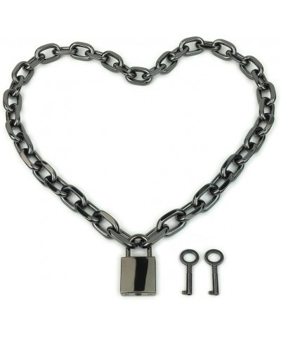 Padlock Chain Necklace Collar Choker with Two Keys and Box for Women, Men and Pet 22 Inches I $11.75 Necklaces