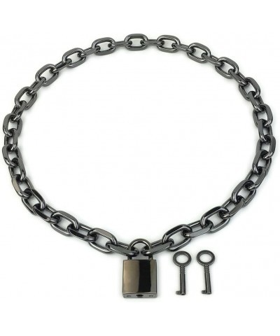 Padlock Chain Necklace Collar Choker with Two Keys and Box for Women, Men and Pet 22 Inches I $11.75 Necklaces