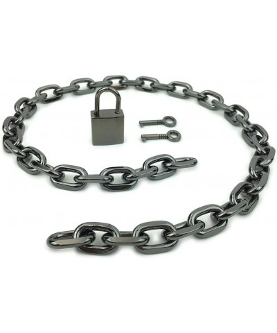 Padlock Chain Necklace Collar Choker with Two Keys and Box for Women, Men and Pet 22 Inches I $11.75 Necklaces