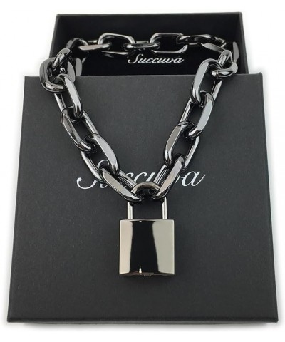 Padlock Chain Necklace Collar Choker with Two Keys and Box for Women, Men and Pet 22 Inches I $11.75 Necklaces