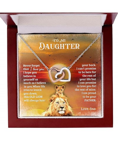 Daughter Gifts From Dad, Father Daughter Necklace, To My Daughter Lion Dad And Daughter Necklace, Father Daughter Gifts Love ...