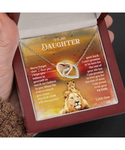 Daughter Gifts From Dad, Father Daughter Necklace, To My Daughter Lion Dad And Daughter Necklace, Father Daughter Gifts Love ...