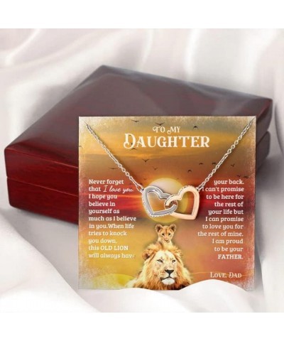 Daughter Gifts From Dad, Father Daughter Necklace, To My Daughter Lion Dad And Daughter Necklace, Father Daughter Gifts Love ...