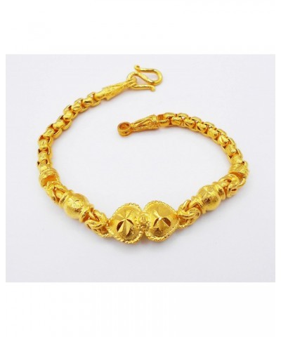 Gold Bangle 24k Gold Plated Thai Baht Yellow Gold GP Filled Bracelet 7 Inch Jewelry Women $23.91 Bracelets