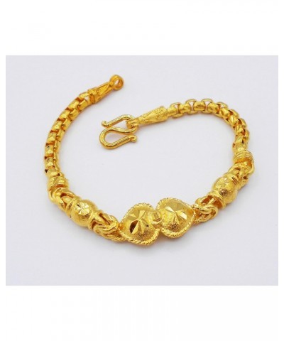 Gold Bangle 24k Gold Plated Thai Baht Yellow Gold GP Filled Bracelet 7 Inch Jewelry Women $23.91 Bracelets