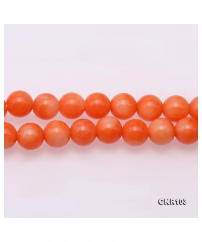 5-5.5mm Tiny Round Orange Red Coral Necklace Single Strand Coral Beads Necklaces with Green Drop Turquoise Beads 18.5 $9.66 N...