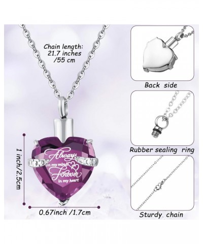 2 Pieces Cremation Urn Necklace Heart Ashes Necklace Carved Locket Stainless Steel Waterproof Memorial Pendant with Angel Win...