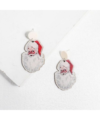 Vintage Christmas Santa Dangle Earrings Funny Cute Gingerbread Man Elf Fawn Charm Earrings Acrylic Resin Fashion Jewelry Holi...