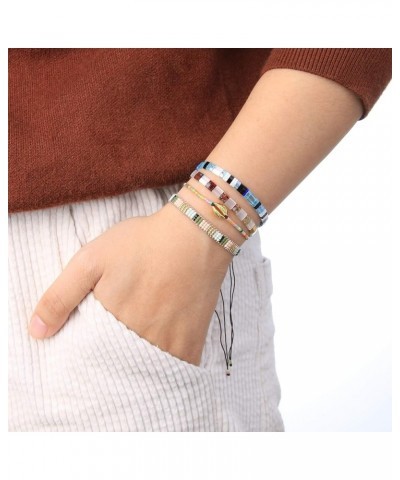 Women Fashion Tila Bead Bracelets Flat Bead Bracelet Boho Friendship Bracelets Stretch Bracelet 1840S $10.19 Bracelets