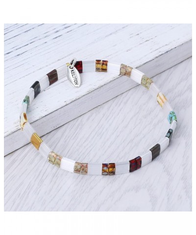 Women Fashion Tila Bead Bracelets Flat Bead Bracelet Boho Friendship Bracelets Stretch Bracelet 1840S $10.19 Bracelets