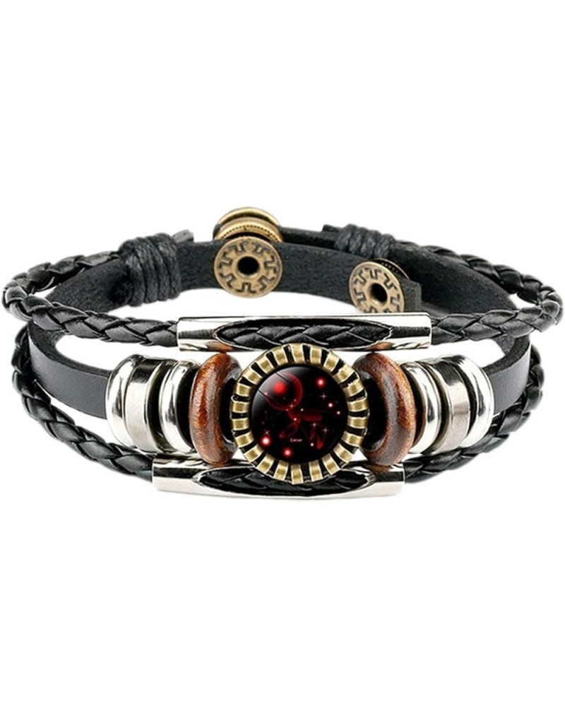 2023 New Men 12 Leather Bracelets Fashion Accessories Jewelry Charm Bracelets For Women Constellation Mens D One Size $5.77 B...