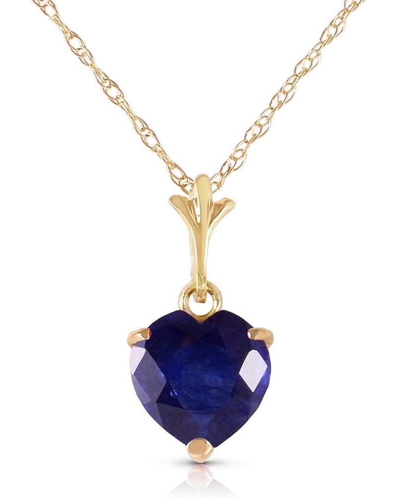 14k Yellow, White, Rose Gold 1.55 Carat Heart-shaped Natural Sapphire Pendant Necklace Yellow Gold 14.0 Inches $119.41 Necklaces