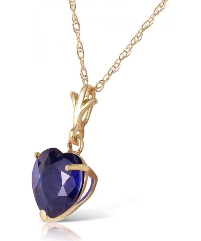 14k Yellow, White, Rose Gold 1.55 Carat Heart-shaped Natural Sapphire Pendant Necklace Yellow Gold 14.0 Inches $119.41 Necklaces