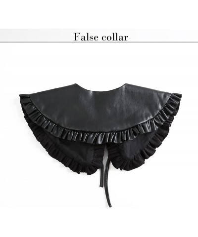 Dickey Collar Little Shawl Top Detachable Fake Collar False Collar for Women Girls B-black $9.11 Necklaces