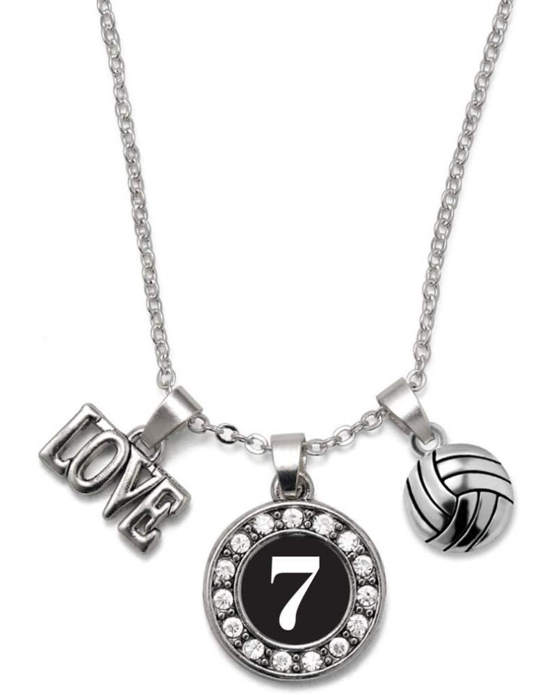 Silver Circle Charm 18 Inch Necklace with Cubic Zirconia Jewelry $11.19 Necklaces