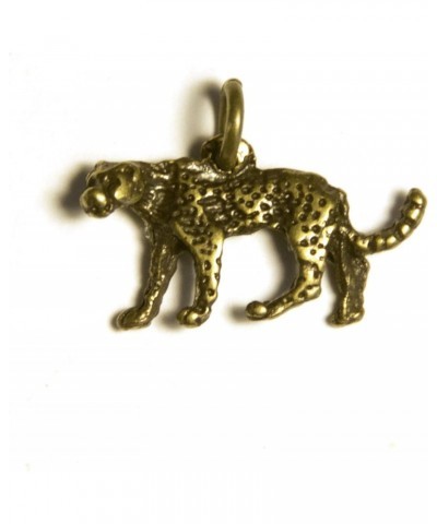 Cheetah Charms Handmade Earrings Yellow Orange Brown Bronze Brass $11.74 Earrings