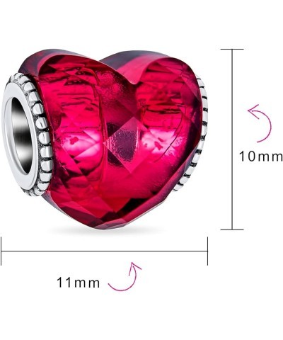 Valentine Lovers Personalized Saying Word LOVE Pink CZ Accent Flower Power Retro Heart Shape Charm Bead For Women Teen Enamel...