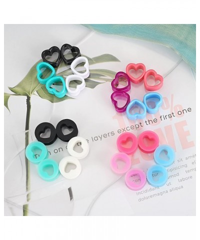 12pcs-24pcs Soft Flexible Silicone Ear Tunnels Acrylic Heart Tunnels Piercing Gauge 4g-3/4 inch 12 pairs, 1/2"(12mm) $11.99 B...