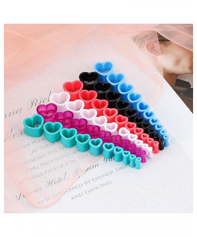 12pcs-24pcs Soft Flexible Silicone Ear Tunnels Acrylic Heart Tunnels Piercing Gauge 4g-3/4 inch 12 pairs, 1/2"(12mm) $11.99 B...