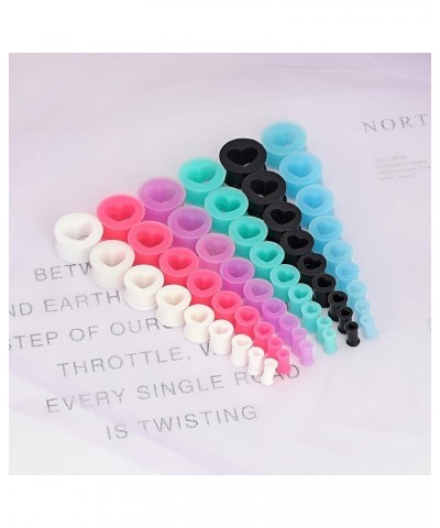 12pcs-24pcs Soft Flexible Silicone Ear Tunnels Acrylic Heart Tunnels Piercing Gauge 4g-3/4 inch 12 pairs, 1/2"(12mm) $11.99 B...